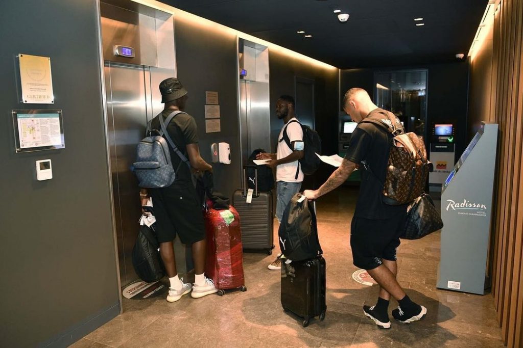 Éliminatoires Mondial 2022 : Arrivée des Lions du Sénégal à l'hôtel Radisson de Diamniadio (Photos)