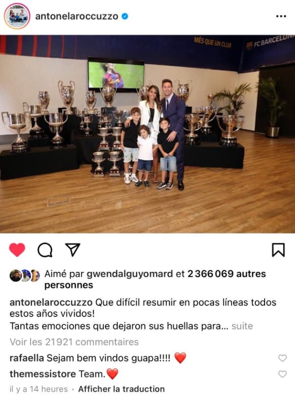 La sœur de Neymar souhaite déjà la bienvenue à la femme de Messi