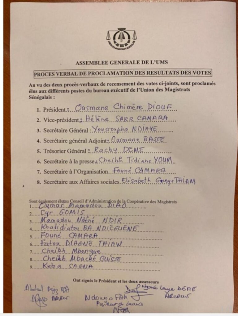 Ums : Le nouveau bureau dévoilé…