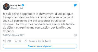 Emigration irrégulière : Macky Sall réagit au chavirement d’une pirogue au large de Saint-Louis