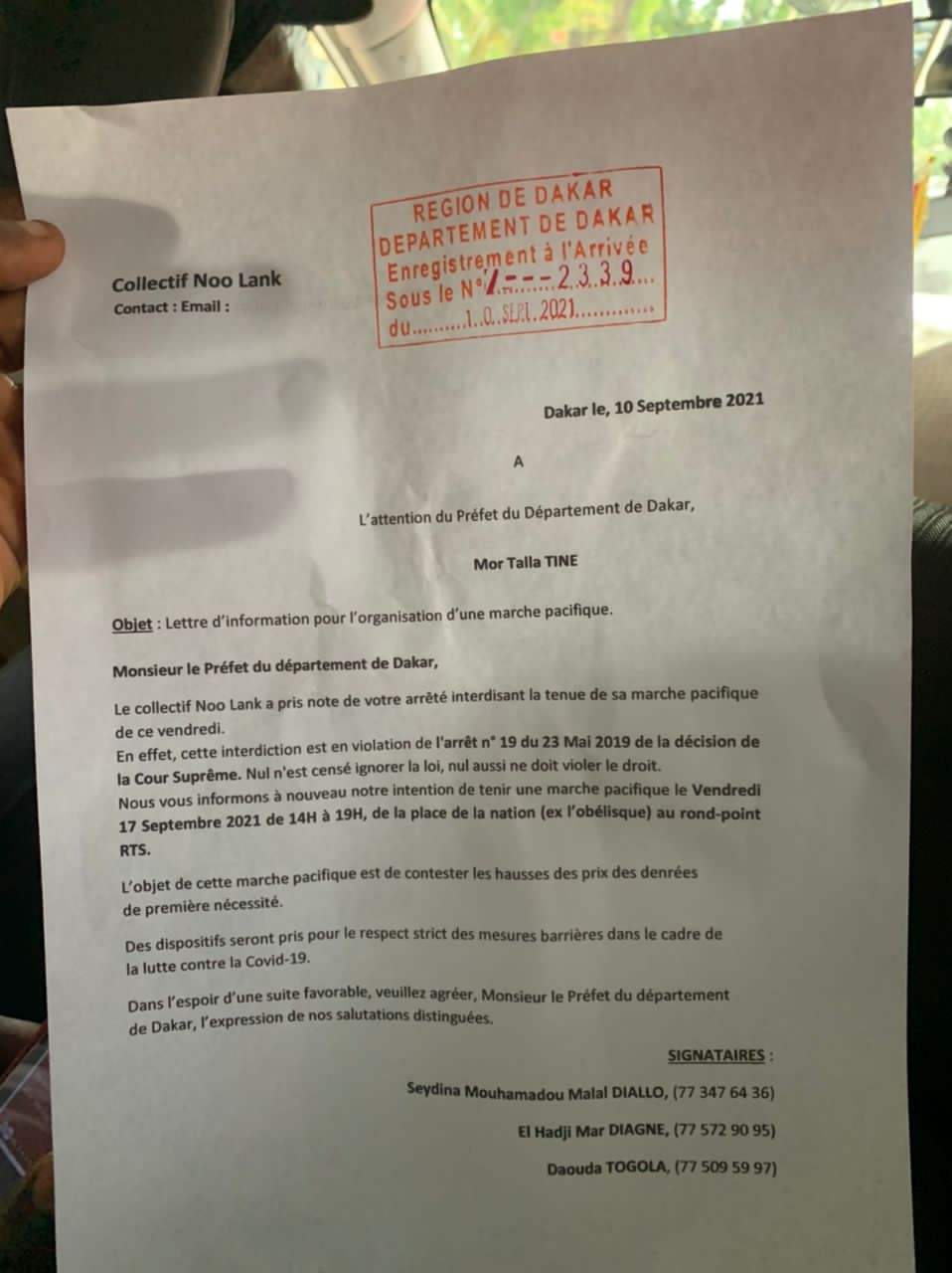 Hausse des prix : Noo Lank annonce une marche pacifique vendredi prochain