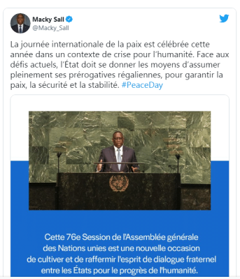 Macky Sall : « l’État doit se donner les moyens d’assumer pleinement ses prérogatives régaliennes pour garantir la paix »