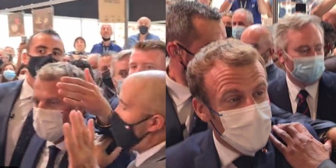 France : Après la gifle, Emmanuel Macron, victime d'un jet de projectile