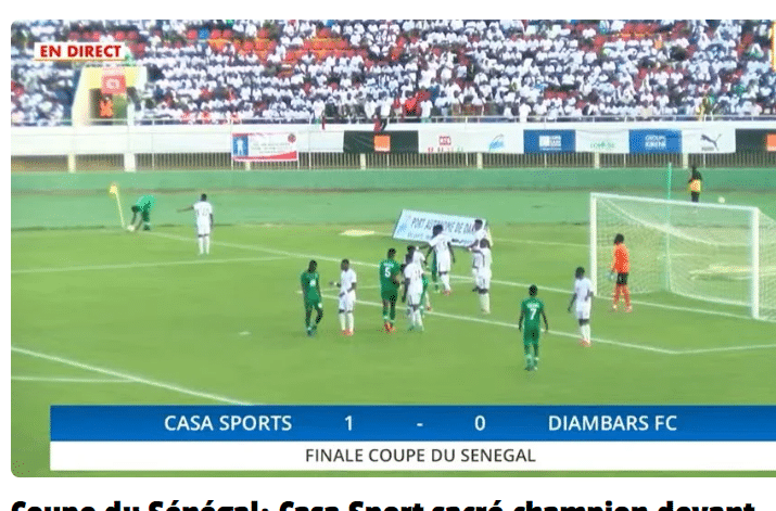 Coupe du Sénégal de Football : Casa Sport remporte le trophée devant Diambars