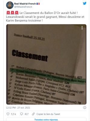 Ballon d'Or 2021 : Lewandowski serait le vainqueur?