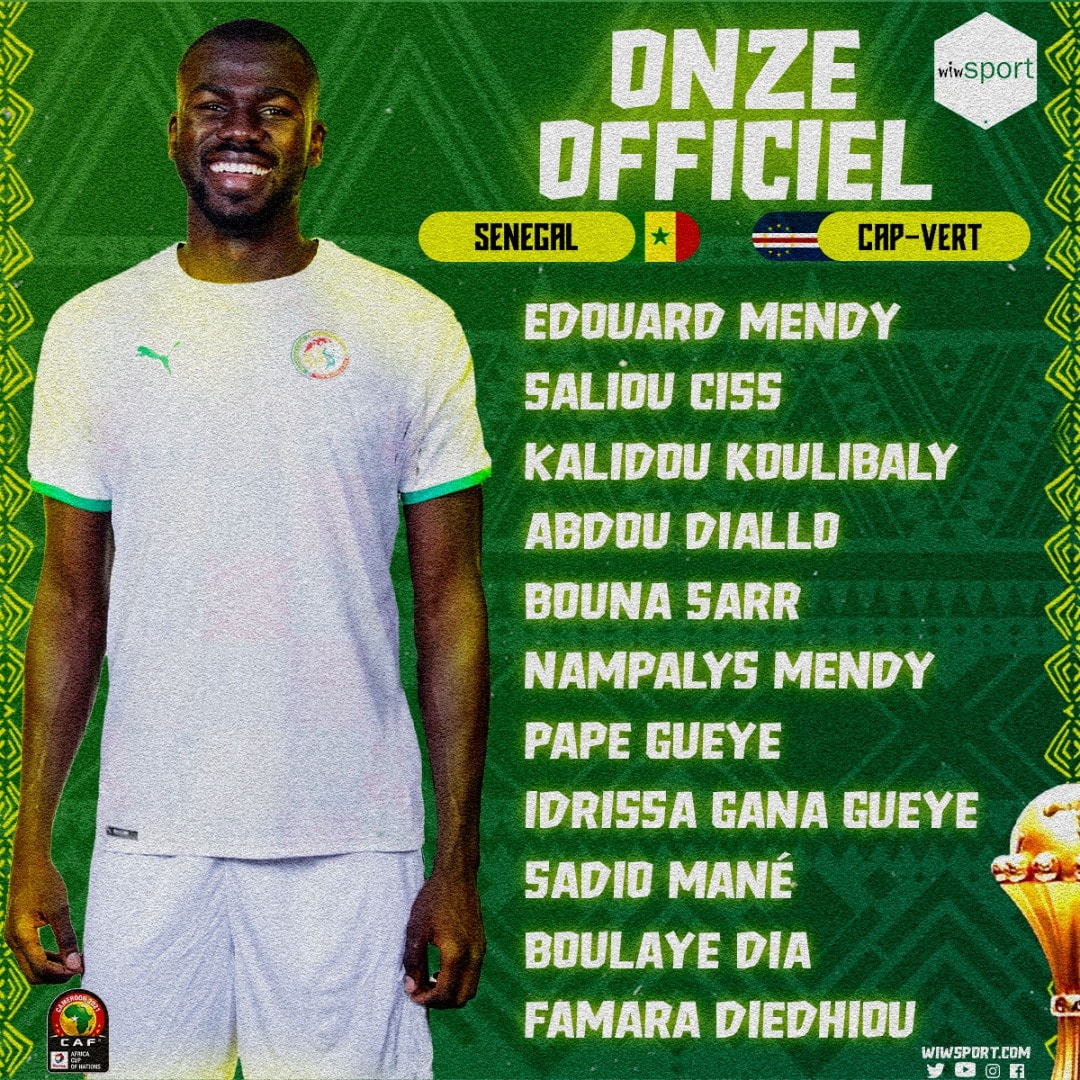 Sénégal vs Cap-Vert : Voici le 11 Officiel des Lions, Pape Gueye et Famara DiEdhiou Titulaire
