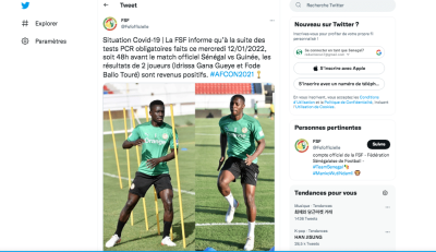 CAN 2021 – Guinée v Sénégal : Gana Gueye et Ballo Touré positifs à la Covid-19, sont forfaits