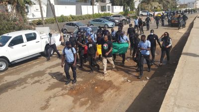 (Vidéo) Manifestation du FRAPP en solidarité avec les ASP : Des blessés et des arrêtés notés, selon Guy Marius Sagna