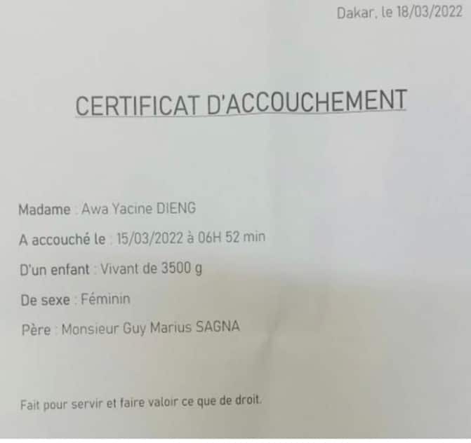 (Photos) Exclusif – Guy Marius SAGNA, reconnait être le « père » d’un bébé avec la fille d’une célèbre styliste