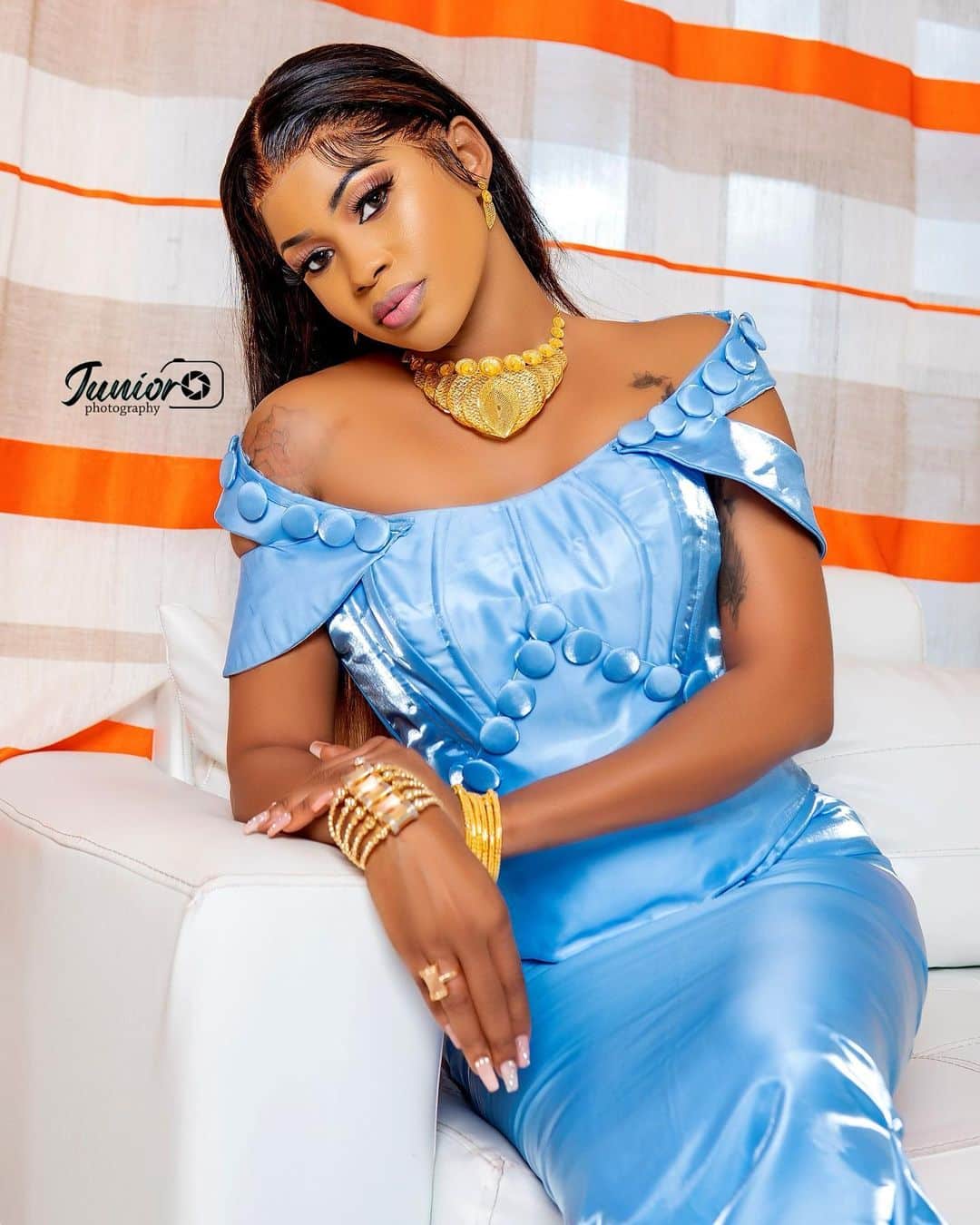 (Photos) Tabaski 2022: Première Tabaski en tant que madame, Marichou dévoile son sagnsé