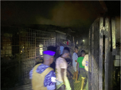 (Photos) Ourossogui : Le marché ravagé par un Violent incendie :
