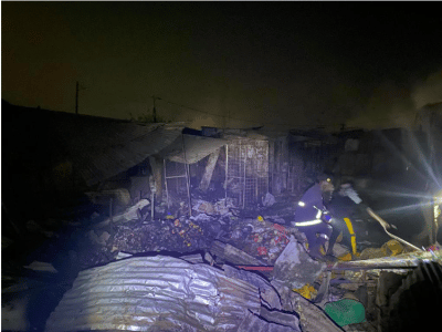 (Photos) Ourossogui : Le marché ravagé par un Violent incendie :