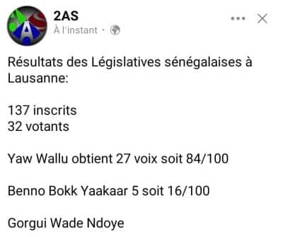 Les sénégalais de l'extérieur votent YAW
