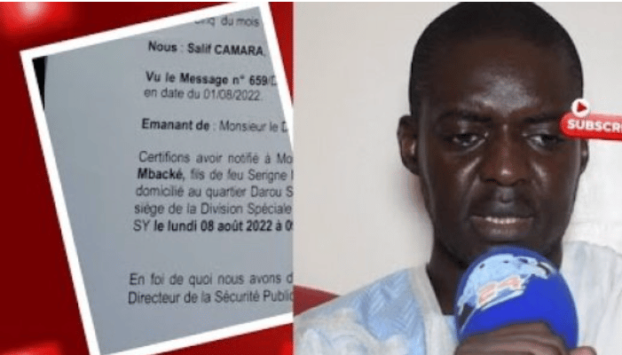 DSC: Serigne Mamoune Mbacké convoqué le...