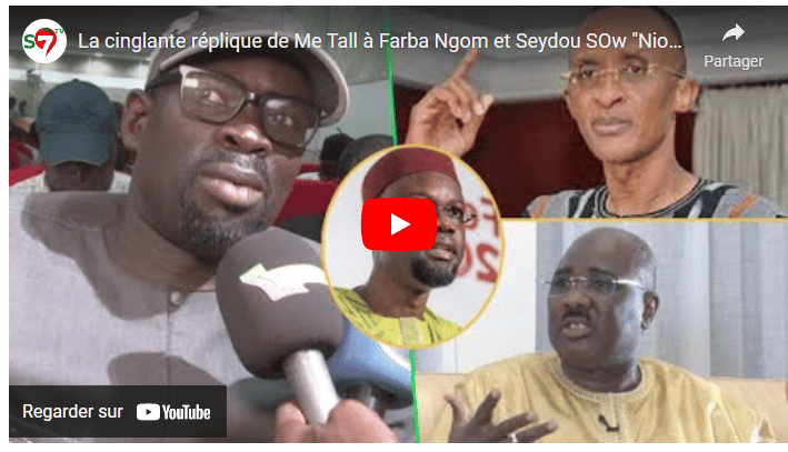 Vidéo - La cinglante réplique de Me Tall à Farba Ngom et Seydou Sow "Niom Kham Naniou...
