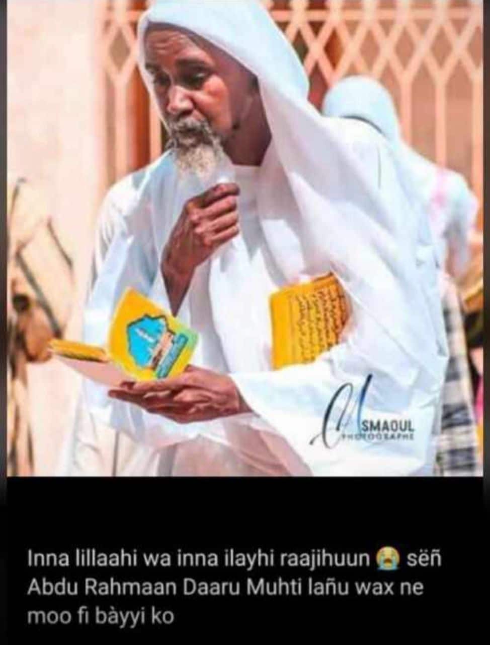 (Photos) Nécrologie: Triste nouvelle, la communauté mouride en deuil, Serigne Abdourahmane Mbacké n’est plus !