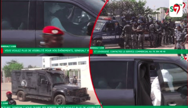Tribunal de Dakar : L’arrivée sous haute sécurité de Sonko