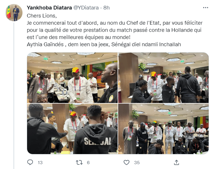 Mondial au Qatar : Le ministre des Sports galvanise le Lions