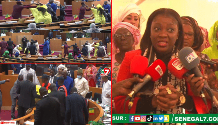 Les femmes parlementaires de Benno Bokk Yaakaar, en point de presse pour dénoncer une violence exercée sur leur collègue Amy Ndiaye, admise aux urgences