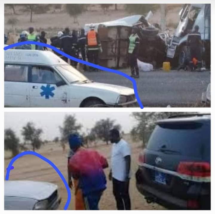 Accident ayant fait 20 m0rts à Sakal: l’image édifiante de l’ambulance venue secourir les victimes (Photo)
