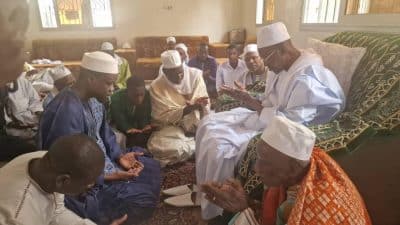 Visite d'Ousmane Sonko chez le Khalife de Madina Gounass