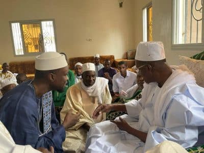 Visite d'Ousmane Sonko chez le Khalife de Madina Gounass