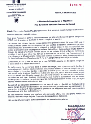 Incident à la mairie de Kaolack : Serigne Mboup porte plainte contre un journaliste de Dakaractu