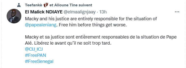PAN dans une situation critique : El Malick Ndiaye charge Macky Sall et sa justice