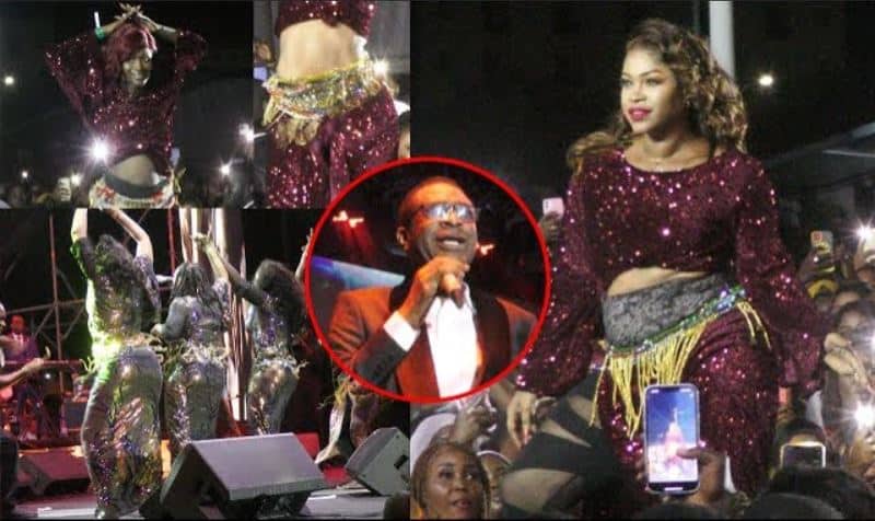 Vidéo - La danseuse Nabou très excitée explose le concert de Youssou Ndour…