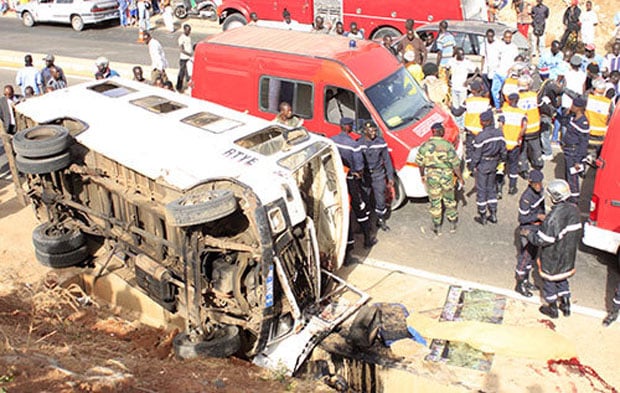 Gandigal : 2 morts et 1 blessé après le dérapage d'un car "Ndiaga Ndiaye"