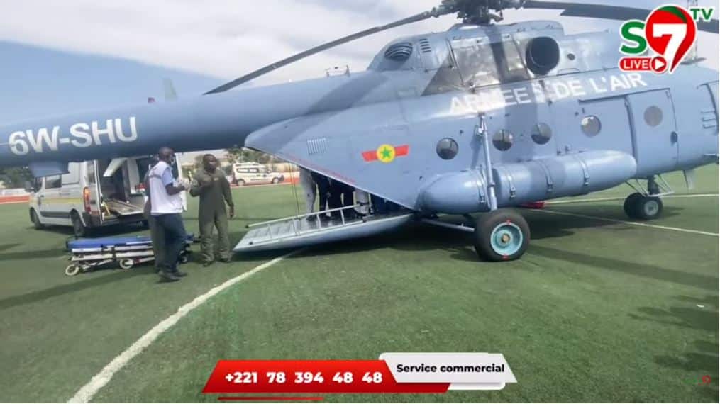 Direct : Louga : Évacuation des blessés sur Dakar par hélicoptère