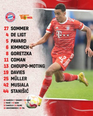 Bayern Munich : Sadio Mané démarre sur le banc contre l’Union Berlin .