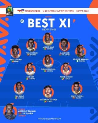 CAN U20 : quatre Sénégalais dans l'équipe type du premier tour