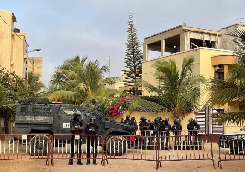 Le domicile de Ousmane Sonko assiégé par les forces de l'ordre (Photo)