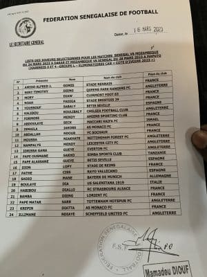 Éliminatoire Can 2023 : Aliou Cissé lâche une liste de 24 joueurs .