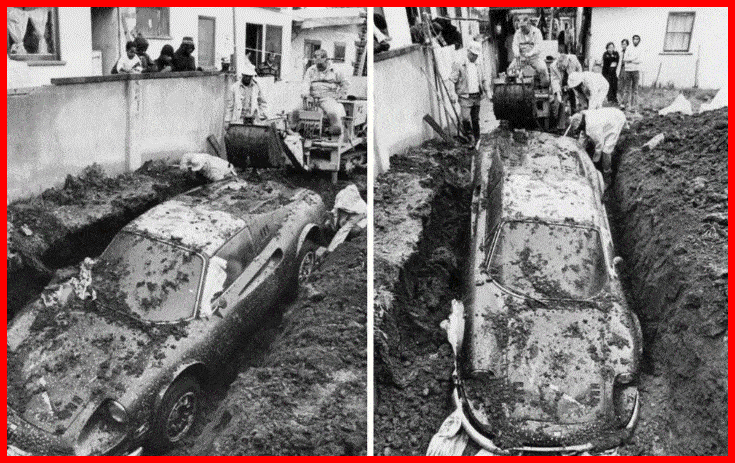 Découverte : Deux enfants trouvent une Ferrari enterrée dans leur jardin
