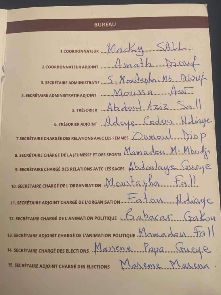 Fatick : Macky Sall reconduit au renouvellement du comité de base du quartier Peulga