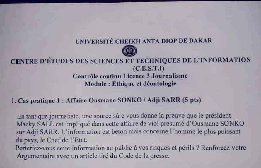 L’affaire Sonko-Adji Sarr s’invite au CESTI et... dessine un scénario complotiste...