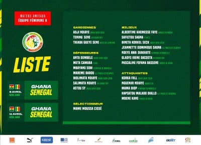 Amical féminine : Mame Moussa cissé dresse une liste de 22 joueurs .