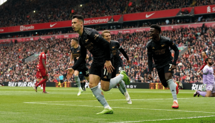 Premier League : Arsenal tenu en échec à Liverpool (2-2)