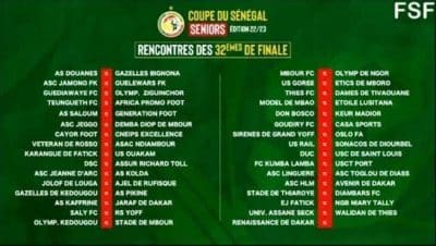 Coupe du Sénégal : le tirage au sort des 32 éme de finale