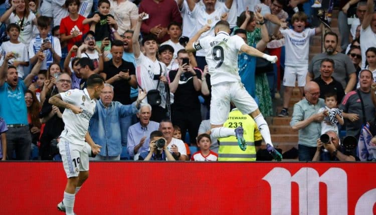 Liga : le Real Madrid domine Almeria, triplé de Karim Benzema