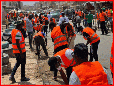 Cleaning day SAISON II à MBAO : le maire Abdou Karim SALL mobilise les Populations