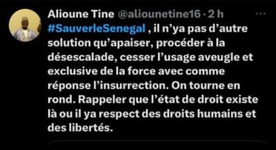 Affrontements à Dakar : Alioune Tine appelle à l'apaisement
