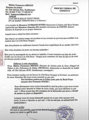 Cité Keur Gorgui : "La maison de Sonko toujours barricadée par la Police", (Huissier de justice)