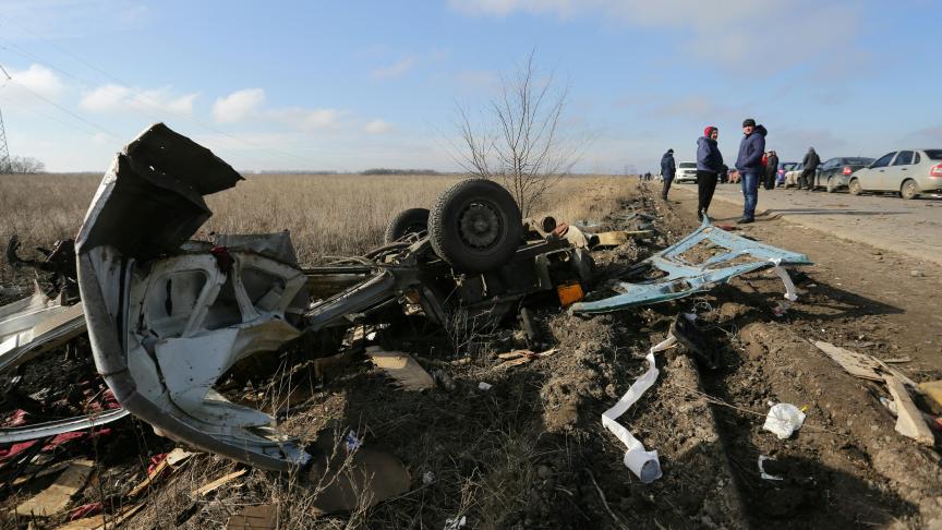 Ukraine: Six tués dans une voiture après une frappe russe dans le nord-est du pays
