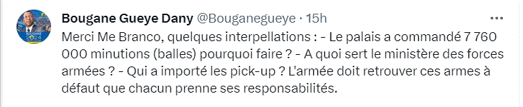 Déballages de Juan Branco : Bougane interpelle le Président Macky Sall