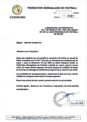 8es de finale Coupe du Sénégal : le match opposant AS Pikine vs Jaraaf reporté