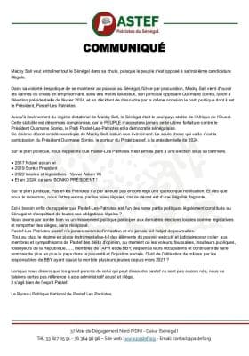 Dissolution de leur parti : Pastef parle de décret d'une "illégalité flagrante"