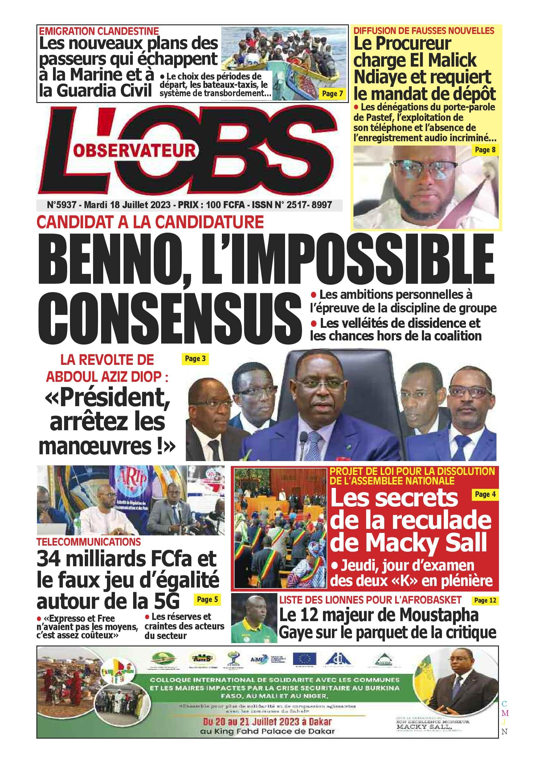 L’OBS : Benno, l'impossible consensus (les analyses du journaliste Amadou Diouf & du Dr Momar Thiam)